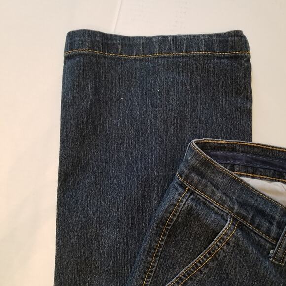 Glo Jeans by J Lo Mid Rise Straight Cut Slash Pockets Dark Rinse Juniors Size 9 - Picture 10 of 16